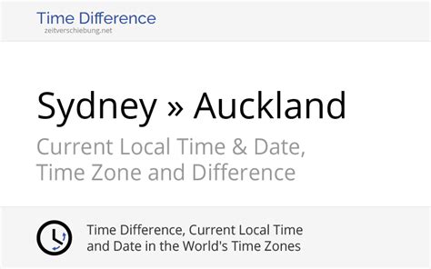 sydney auckland time difference|Sydney, Australia to Auckland, New Zealand .